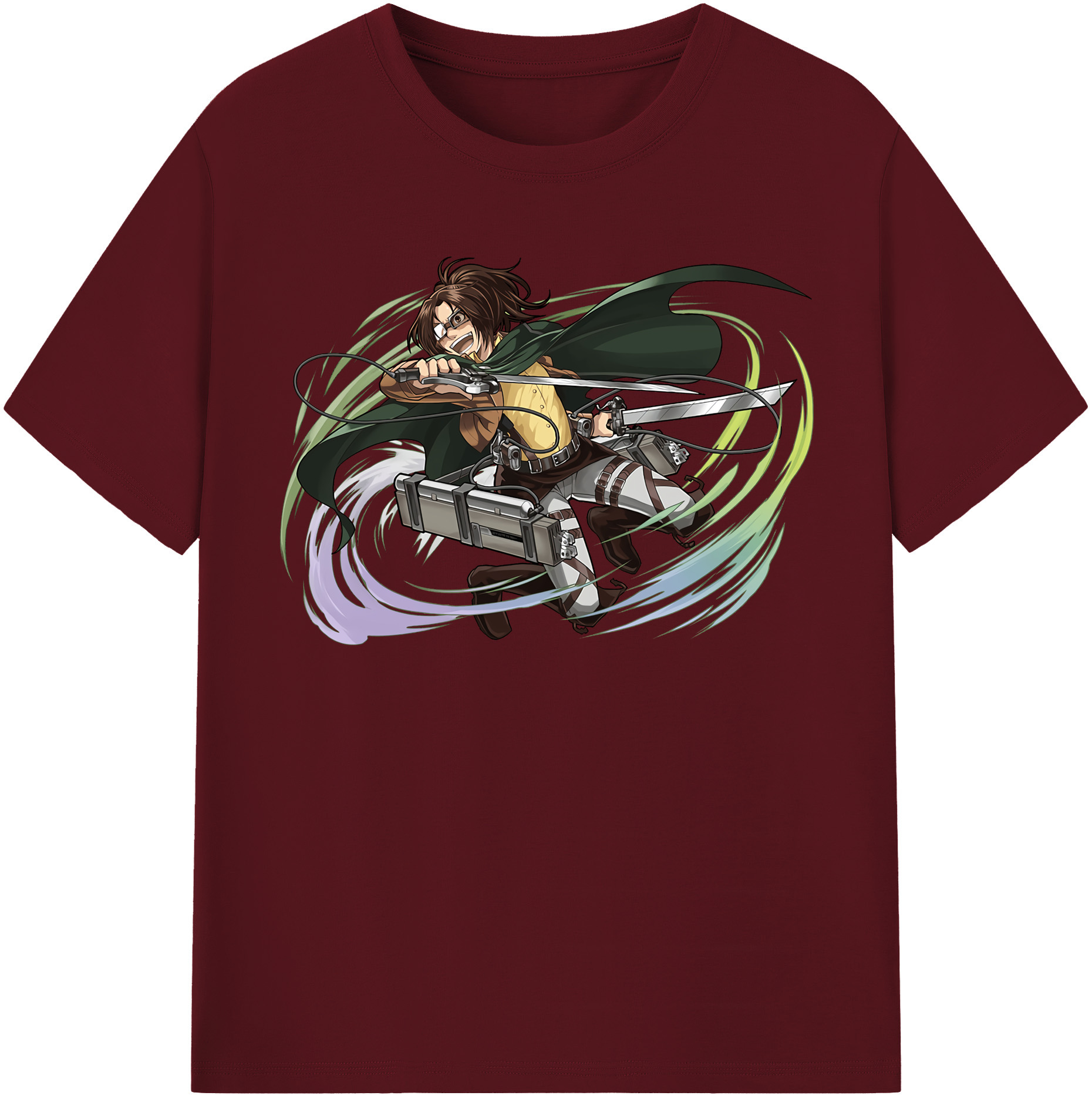 （画像用） 進撃の巨人 ハンジ·ゾエ Attack on Titan Hanji Zoe 綿100％半袖Tシャツ（フロントプリント）